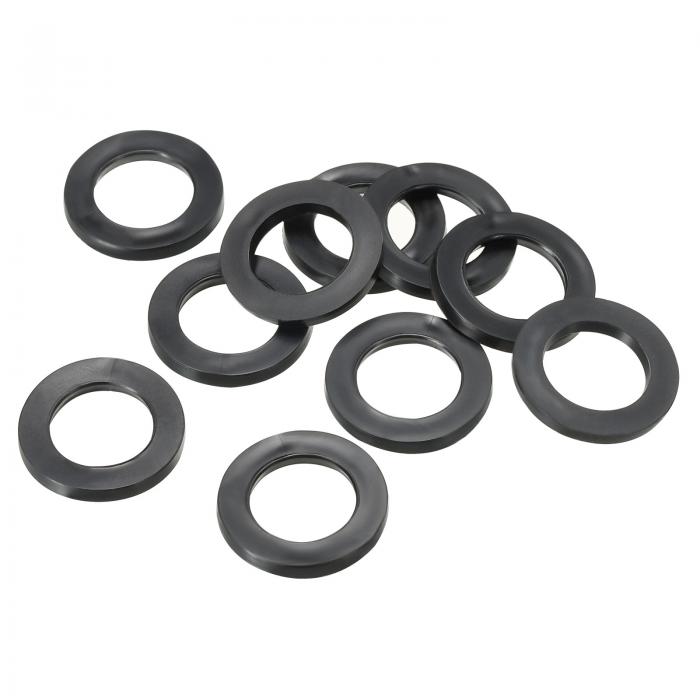 PATIKIL M15 ゴム平ワッシャー 40個入り 15mm ID 23 mm OD 2.5mm厚さ シーリング スペーサー ガスケット リング 蛇口 パイプ 水ホース ファスナー ボルト ブラック