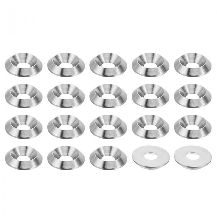 PATIKIL M6 仕上げ皿座金 20個 18 mm直径 3.5 mm高さ 304 ステンレス鋼 仕上げカップワッシャー ねじボ..