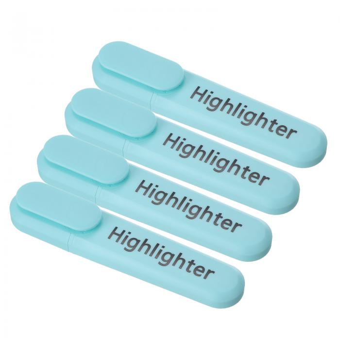 PATIKIL マーカーペン 4個入り 水ベースのブロードチップ 筆記用マーカーペン オフィス ホーム用 デイリーユーススタイル1 ブルー