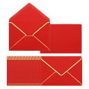 PATIKIL 100パックA7封筒 5 x 7カードクリスマス封筒 Vフラップ封筒 金ボーダー付き オフィス ウェディングギフトカード 招待状 写真 卒業式用...