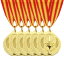PATIKIL 5cm金賞メダル 6個入りオリンピックスタイルの勝者 表彰メダル 1位 ネックリボン付き ゲーム スポーツ競技用