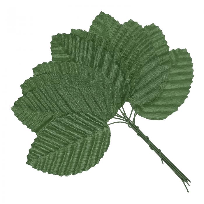 PATIKIL 110mm 人工絹葉 200個 人工葉茎 フェイクリーフ バルクフェイクローズワイヤー クラフトリーフ ホームオフィス 装飾用 ダーク緑