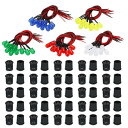 PATIKIL 12V LED発光ダイオード LEDホルダー付き 50セット 10mm 配線済みランプ電球表示パネル LEDプラスチッククリップホルダー DIY ホーム用 5色