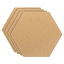 PATIKIL 30x26cm 1/100mm 厚いコルクボードタイル 4個 自己粘着性 六角形 掲示板の表示 コルク板 床用 壁 家 オフィス 教室 DIY 木材(3)
