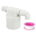 PATIKIL 1/2"浮き弁 プラスチック製サイドインレット自動浮き弁 水タンクの水位制御バルブ
