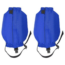 PATIKIL レッグゲートル 防水シューカバー ハイキングゲ イター 調節可能なスノーブーツゲ イター ハイキング ウォーキング クライミング用 ブルー