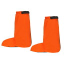 PATIKIL 防水靴カバー ジッパーレインシューズカバー スノーブーツカバー 保護オーバーシューズ アウトドア活動用 M オレンジ