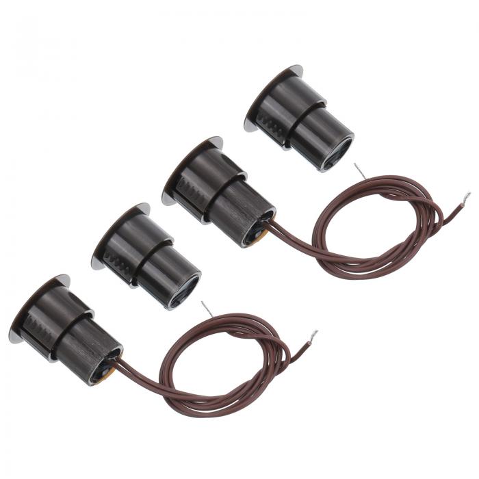 PATIKIL 磁気リードスイッチ 2個 NO有線埋め込み型ドアセンサー 窓接点スイッチ 警報システム用 ブラック