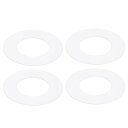 PATIKIL メタルグーフトリムリング 4個入り 66mm OD 35mm ID 円形 シーリング リング型 埋め込み型 ランプシェード 埋め込み型 タンク 照明ボビンランプ マッ トホワイト
