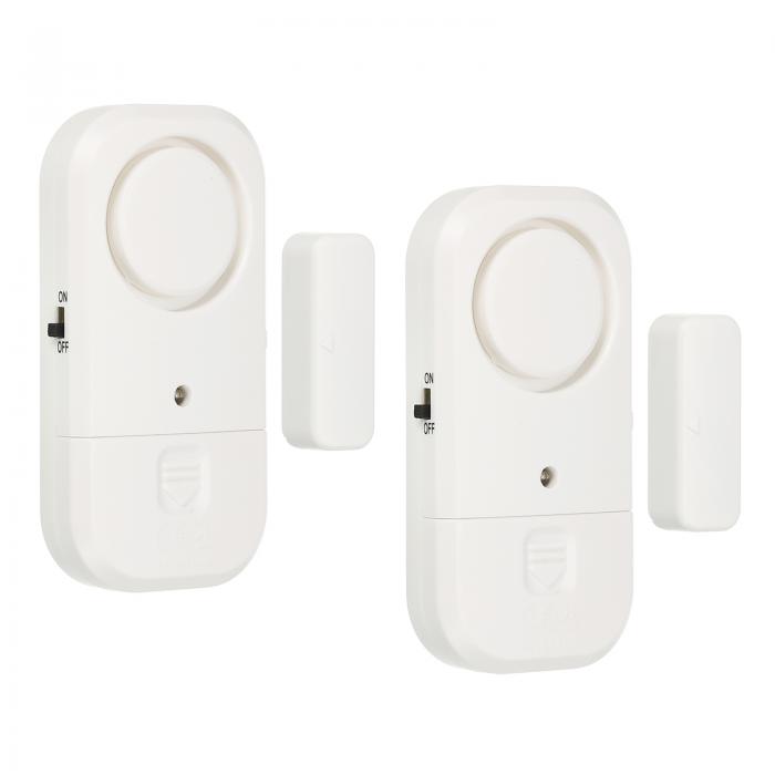 PATIKIL ドアアラームセンサー 2個セット 125dB ホームセキュリティ用の窓開閉アラームセンサー ホワイト 1