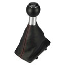 ACROPIX 車用マニュアルギアシフトレバーカバーセット 6スピード Audiに対応 A4 B6 B7 2000-2008に対応 ブラック シルバートーン 1...