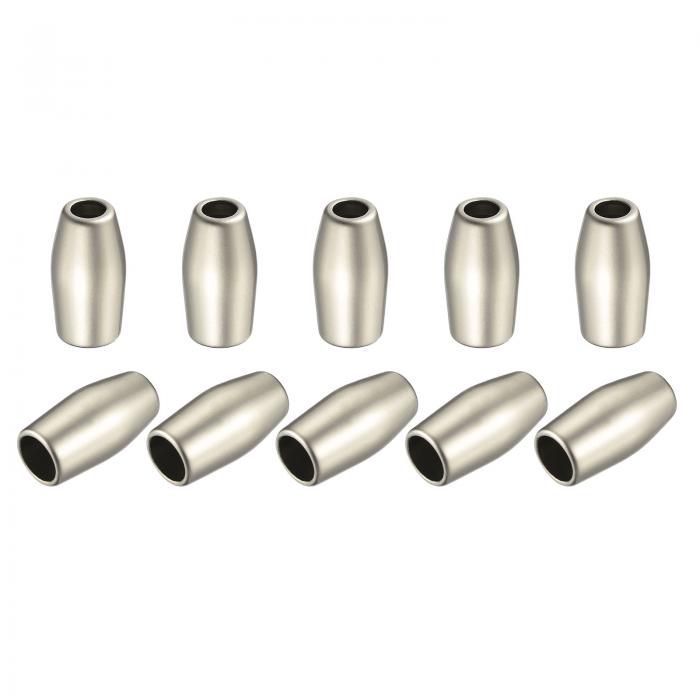 uxcell 10個入り メタルベルストッパー 3.7mm 円錐形コードエンドロックロープファスナーエンドストッパー ドローストリングランヤードバックパックバッ...