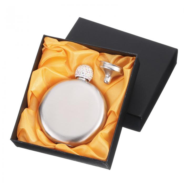 uxcell ヒップフラスコ 酒用 5oz ステンレス鋼 漏れ防止 ドリンキングフラスコ ファンネル付 キャンプ ハイキング 野外活動用 シルバー