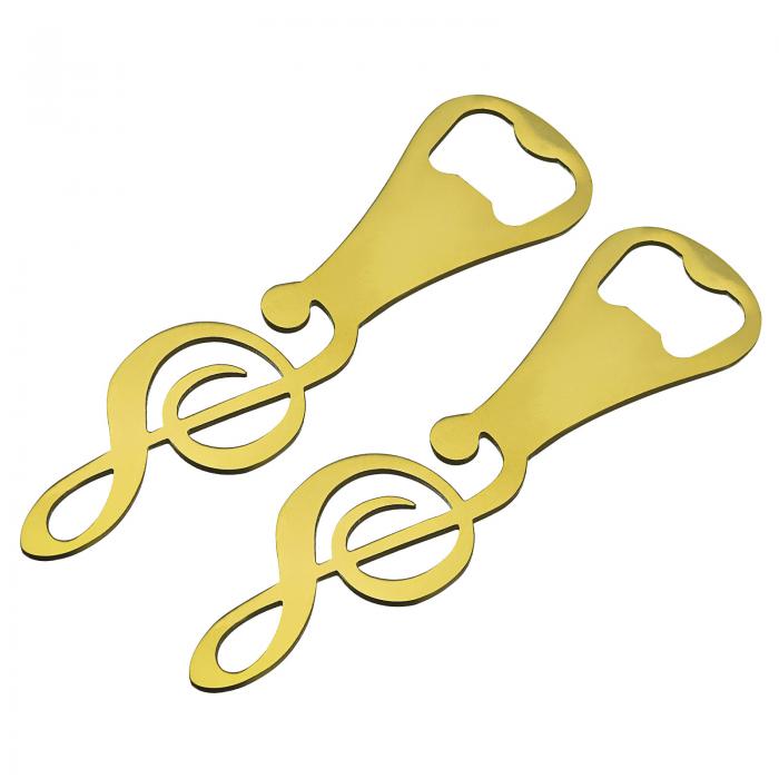 uxcell ボトルオープナー 2個セット メタルビールボトルオープナー 音符フラットボトルオープナー 音楽..