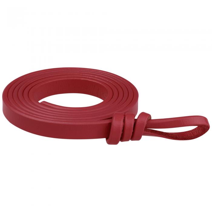 Elerevyo 女性のフェイクレザーベルトファッション結び目ウエストベルトドレス用バックルなし薄型ウエストバンド 暗赤色