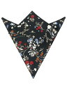 Allegra K ポケットチーフ 結婚式 メンズ ポケットチーフ 花柄 ビジネス パーティー プレゼント おしゃれ 30cm×30cm