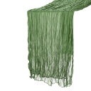 uxcell 11フィート チーズクロステーブルランナー 90cm x 340cm ラスティックガーゼテーブルクロスシアーランナーは ウェディングブライダルパーティーテーブルの装飾 緑