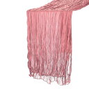 uxcell 13フィート チーズクロス テーブルランナー 90cm x 400cm ラスティック ガーゼ テーブルクロス シアーランナー ウェディング ブライダル パーティー テーブルデコレーション ダスティピンク(3)
