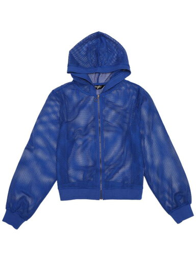 Allegra K 長袖ジャケット パーカー 無地 ジップアップ メッシュ シアー 通気性 ボンバー レディース ブルー L Allegra K 長袖ジャケット パーカー 無地 ジップアップ メッシュ シアー 通気性 ボンバー レディース ブルー L