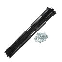 X AUTOHAUX 36 個 14G J ベンド 280mm x 2mm バイク 自転車 スポーク ニップル付き スチール ブラック