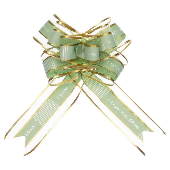 uxcell 特大プルボウ 愛してる ギフト包装リボン リボンオーガンジー 結婚式 バスケット プレゼント クリスマスパーティー用 20個 22 cm 緑