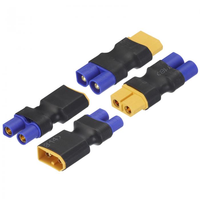 uxcell 1ペアのXT60オス-EC3メス 1ペアのXT60メス-EC3オス コネクタ アダプター RC用 RC LiPoバッテリ..