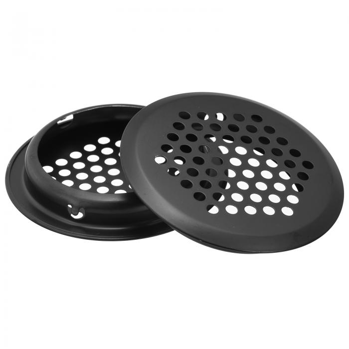 uxcell 円形パティオベント 53 mm ステンレス鋼 円形通気孔 メッシュホールルーバー キッチン バスルームキャビネット用 40個 ブラック