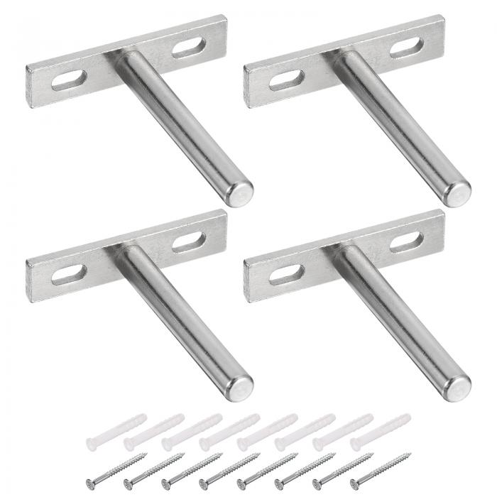 uxcell 4個セット 浮き棚ブラケット 3