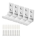 uxcell 折りたたみフック コート吊り下げ用 壁掛けフック アルミ合金 折りたたみコートフック ネジ付き 鍵 タオル 帽子 バッグ用 シルバー 丸頭 長さ5...