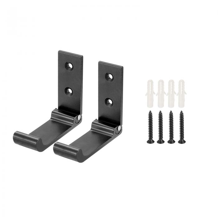 uxcell 折り畳み式フック 壁掛けフック ハットハンガーフック アルミ合金 ねじ付き タオルバッグキー掛け用 77mm長さ 2個入り