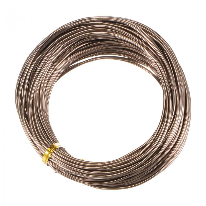 uxcell 盆栽トレーニングワイヤー 陽極酸化アルミニウム線 耐腐食性のガーデンワイヤー 植物 盆栽用 屋内での成形曲げ ブラウン 2 mm合計 20 mm 20 M