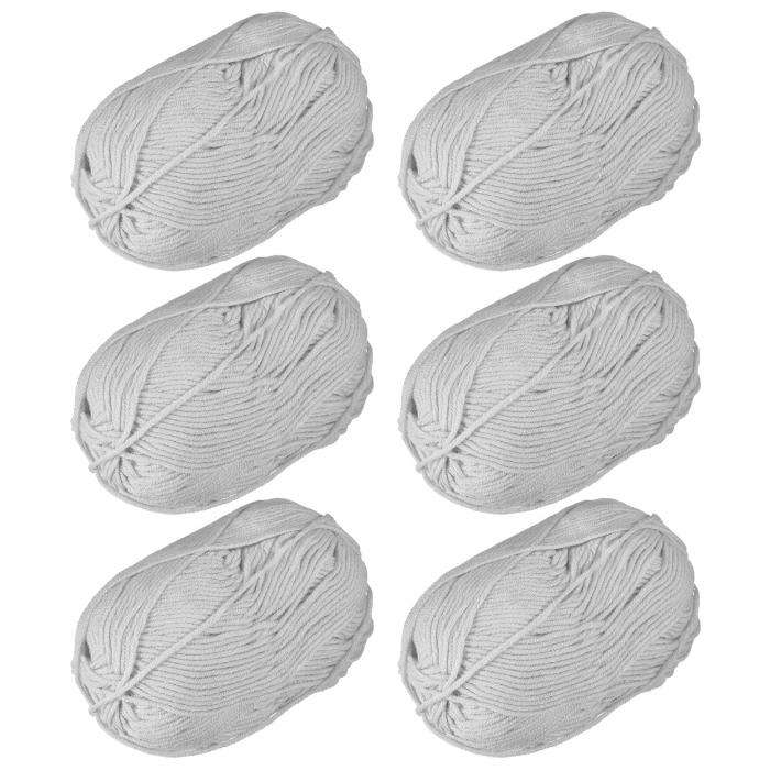 uxcell アクリル糸スケイン 300g/10.58oz（50gの6パック）編み物やクロシェのクラフトプロジェクトに適..