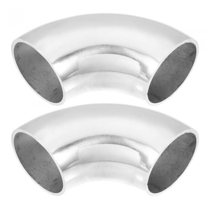 uxcell SS304ステンレス鋼ベンドチューブ排気エルボパイプ OD 1.5" 90度 車の改造された排気システム用..