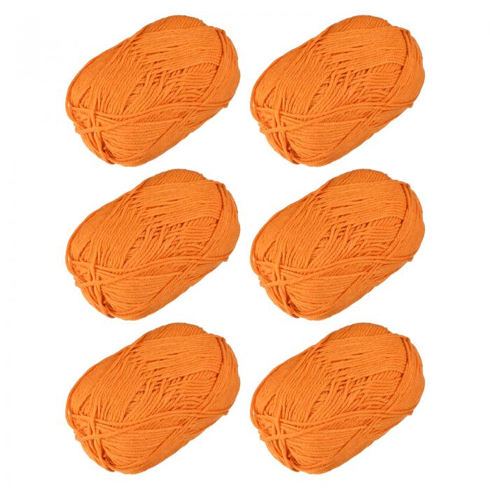 uxcell アクリル糸スケイン 300g/10.58oz（50gの6パック）編み物やクロシェのクラフトプロジェクトに適..