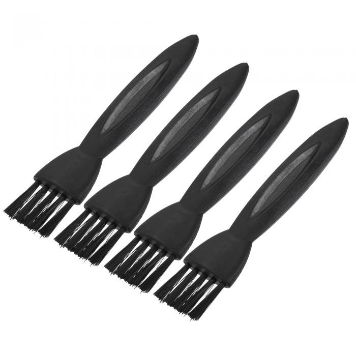 uxcell シェーバー洗浄ブラシツール キーボード ウィンドウトラック 通気口 家庭 オフィス用 8 cmプラスチックハンドル付き ブラック 4個