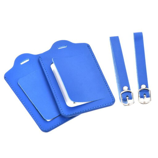 uxcell ラゲッジタグPUホルダー 12x7 cm 手荷物ラベル識別子 ストラップ付き バックパック旅行バッグスーツケース用 ブルー 2個 uxcell ラゲッジタグPUホルダー 12x7 cm 手荷物ラベル識別子 ストラップ付き バックパック旅行バッグスーツケース用 ブルー 2個