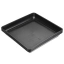 uxcell 植木鉢受け皿 185 mm プラスチック 正方形 フラワードリップトレイ 屋内屋外用 ブラック 4個