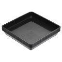uxcell 植木鉢受け皿 150 mm プラスチック 正方形 フラワードリップトレイ 屋内屋外用 ブラック 4個