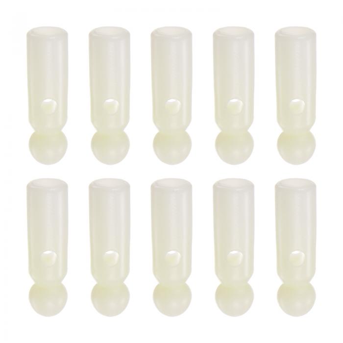 uxcell アンブレラテールビーズ PPプラスチック傘骨カバー アウトドア用傘カバー部品用 6 mm穴径 28.6 mm長さ ホワイト 10個入り