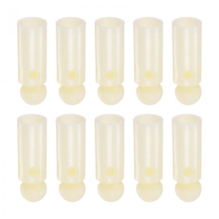 uxcell アンブレラテールビーズ PPプラスチック傘骨カバー アウトドア用傘カバー部品用 8 mm穴径 32 mm長さ ホワイト 10個入り