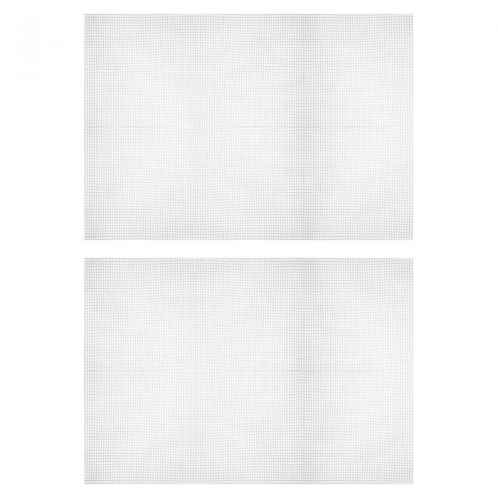 uxcell プラスチックメッシュキャンバスシート ブランクキャンバス 長方形 4 mm穴 刺繍針先 ニットかぎ..