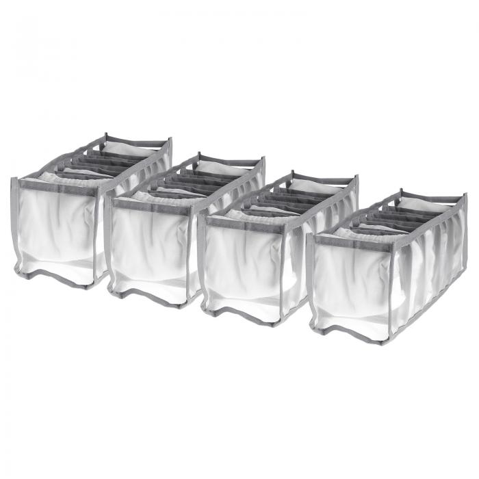 uxcell ワードローブ衣類オーガナイザー 9グリッド ワードローブ衣類収納ボックス 洗濯可能 折りたたみ..