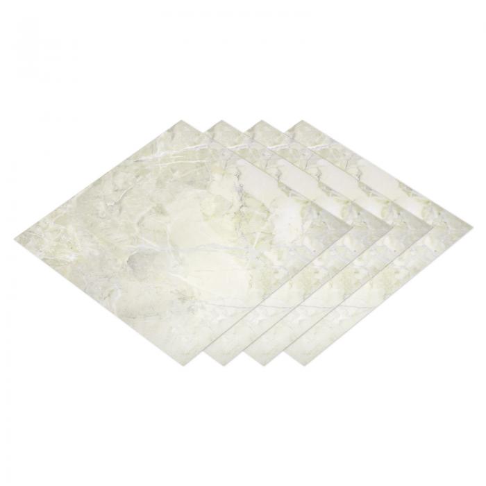 uxcell 壁タイルステッカー 壁紙シール 床タイルステッカー 防水 自己粘着 滑らかなマーブル模様 キッ..