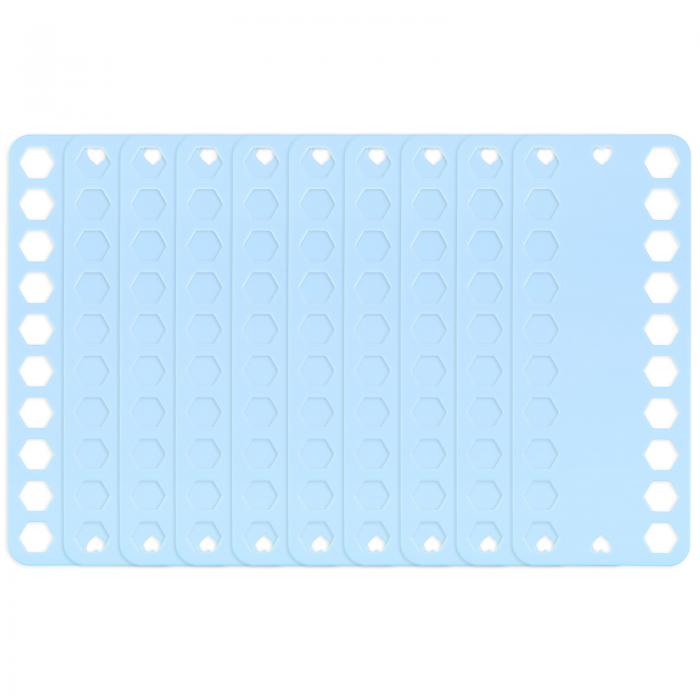uxcell 刺繍フロスオーガナイザーカード 20ポジション PP プラスチック クロスステッチ糸ホルダー ミシン針仕事 糸ホルダー用 195 mm x 80 mm ブルー 10個