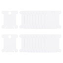 uxcell ミシン糸カードボード 刺繍糸スプール 刺?フロスオーガナイザー ねじクリップ付き DIYクラフト用 プラスチック ホワイト 38mm x 36mm 150枚
