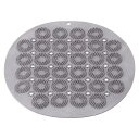 uxcell バスタブシャワーマッ ト 30 cm x 30 cm PVC ノンスリップ 丸い形状 シャワーマッ ト ドレン穴付き サクションカップ 浴室浴槽用 グレー(3)