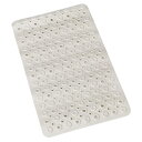 uxcell バスタブシャワーマッ ト 70 cm x 40 cm PVC 長方形 シャワーマッ ト ドレン穴付き サクションカップ 浴室浴槽マッ ト用 ホワイト(3)