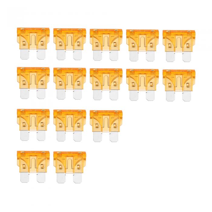 uxcell カーヒューズ ブレード型ヒューズ 5A ATOヒューズ 耐久性 短絡保護 オレンジ 15個