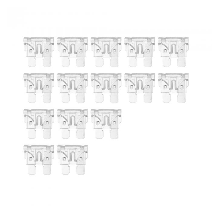 uxcell カーヒューズ ブレード型ヒューズ 25A ATOヒューズ 耐久性 短絡保護 クリア 15個