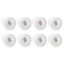 uxcell トイレボルトキャップ 高さ37 mm ラウンド プラスチック プッシュオン便器ボルトキャップカバー 便座床ボルトキャップ ワッシャー付き ホワイト 8個入り